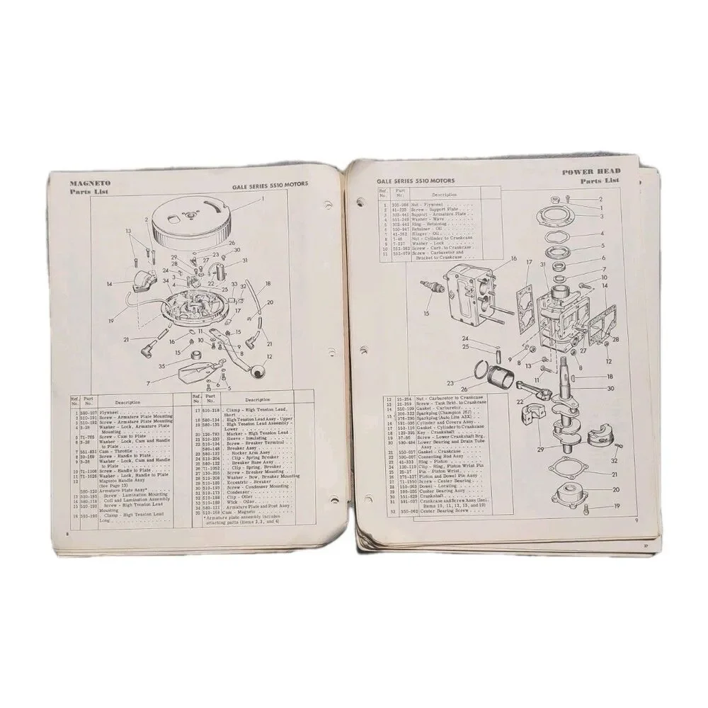 1950 Gale Products Outboard Motors Master Illustrated PARTS CATALOG COMPLETE 80p